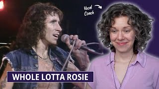 FirstTime Reaction to quotWhole Lotta Rosiequot with Bon Scott and ACDC [upl. by Assened]