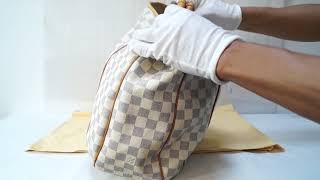 Louis Vuitton Galliera GM Damier Azur REVIEW PREOWNED [upl. by Eniretak]