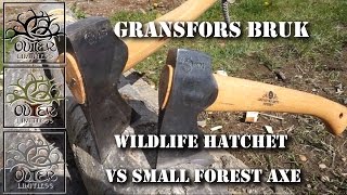 Gransfors Bruk Wildlife Hatchet vs Small Forest Axe  A Side by Side Comparison [upl. by Attennyl91]