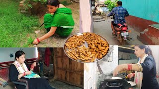 🌧️सावन का पहलासोमवार🌳 किचन में हमला कर दिया।🐍 डर से कर दी आज सफाई। Neemki recipe चावल की रोटी। [upl. by Anitsyrhc]