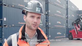 Kalmar Eco Reachstacker at Broekman Logistics in the Netherlands English subtitles [upl. by Oahc]