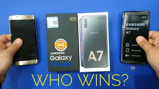 Samsung Galaxy A7 2018 vs Samsung Galaxy S7 Edge [upl. by Tibold]