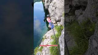 Via Ferrata Gosausee Austria 🇦🇹 viaferrata klettersteige adventure austria lake nature shorts [upl. by Annaoy362]