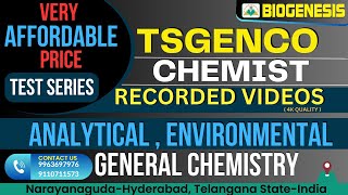 TS GENCO ANALYTICAL ENVIRONMENTAL GENERAL CHEMISTRY RECORDED VIDEOS AVAILABLE  9963697976 [upl. by Arlyne458]