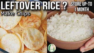 1 Bowl of leftover Rice can make CRISPY CHIPS  NONFRIED storable Rice Chips recipe Sattvik kitchen [upl. by Eriuqs]