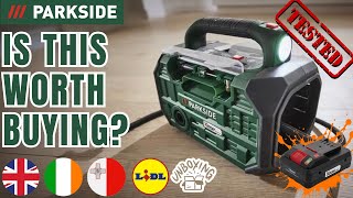 CORDLESS COMPRESSOR AND AIR PUMP 20 V Parkside PKA 20Li C3 SRPSKI SRBIJA LIDL [upl. by Ebaj]