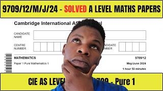 Solved  970912MJ24  Paper 12 May June 2024 CIE A Level Maths 9709 [upl. by Hallie]