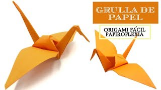 Tutorial Grulla De Papel Origami Paso A Paso – Papiroflexia Fácil 🦅 [upl. by Emile466]