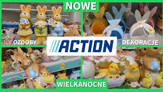 NOWOŚCI WIELKANOCNE w ACTION‼️🐣NOWE WIOSENNE DEKORACJE OZDOBY na WIELKANOC Przegląd sklepów i półek [upl. by Bush]