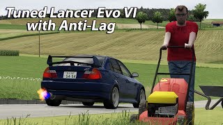 Loud AntiLag Tuned Mitsubishi Lancer EVO VI TME on the Countryside  Assetto Corsa [upl. by Tirza]