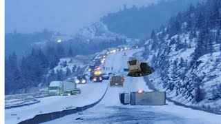 Coquihalla highway Black ice More Snow storm on the way [upl. by Asillem]