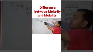 Difference between Molarity and Molality [upl. by Nosretep]