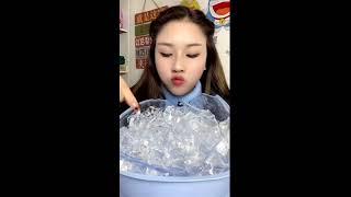 HARD ICE FREEZER FROST WHITE ICE EATING [upl. by Hcra]