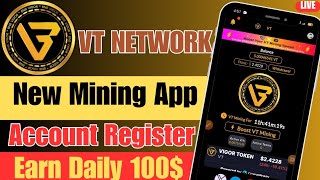 VT NETWORK  New Mining App  Earn Free VT token  Without Investment [upl. by Aigil238]