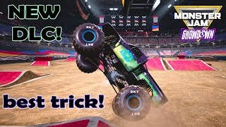 Monster Jam Showdown DLC NEW TRUCK  Galaxy Grave Digger ENCORE Best Trick [upl. by Ruella]