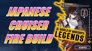 Commander Builds Japanese Cruiser Fire Build World of Warships Legends [upl. by Macgregor609]