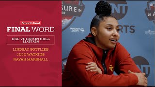 USC Womens Basketball vs Seton Hall Post Game Press Conference [upl. by Rehpitsirhc]