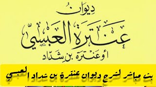 بث مباشر شرح وتحليل ديوان عنترة بن شداد  معاني الشجاعة والحب [upl. by Vannie450]