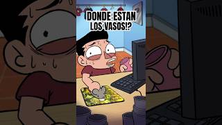 DONDE ESTAN LOS VASOS shorts animacion vasos madre [upl. by Alihs568]