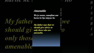 meaning of amenable by Ayant Biseria puneetbiseria [upl. by Okuy187]