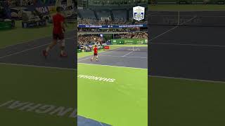 Outrageous Djokovic Trickshot In Practice 👀 [upl. by Wandy]