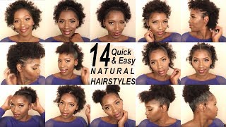 14 SUPER QUICK AND EASY HAIRSTYLES ON SHORT 4C HAIR  BACK TO SCHOOL HAIRSTYLES  SHAKEIRA C [upl. by Ericksen840]