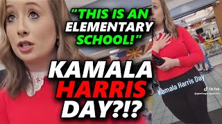 Father CONFRONTS Teacher For Celebrating quotKamala Harris Dayquot At An ELEMENTARY SCHOOL 😡 [upl. by Shauna282]