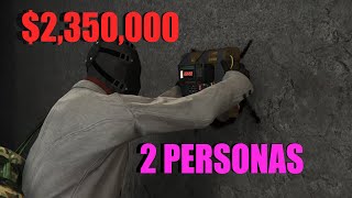 Como Sacar 2350000 2 personas Golpe al Casino  Agresivo  GTA 5 Online [upl. by Kcirdla]