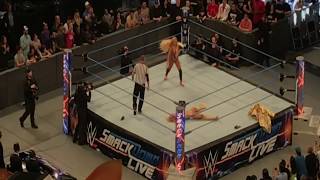 4102018 WWE Smackdown Live New Orleans LA  Carmella cashes in her Money in the Bank Contract [upl. by Yarled323]