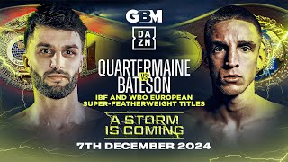 DANNY QUARTERMAINE VS JACK BATESON PRELIMS LIVESTREAM [upl. by Nnahoj]