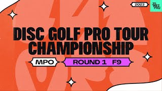 2023 Disc Golf Pro Tour Championship  MPO R1F9 Heimburg Robinson Buhr Wysocki  Jomez Disc Golf [upl. by Mitman]