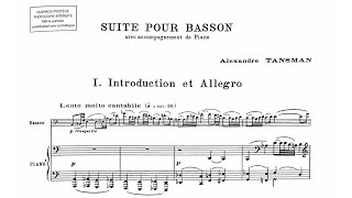 Alexandre Tansman Bassoon Suite 1960 [upl. by Tolley176]