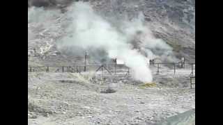 Italy Smoking fumarole in Pozzuoli Solfatara [upl. by Asena654]