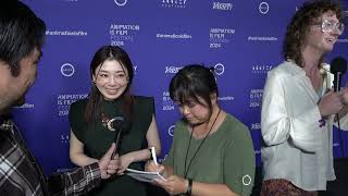 Naoko Yamada Carpet Interview for The Colors Within  Animation Is Film 2024 [upl. by Netti]