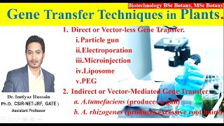 Gene Transfer Methods Techniques in Plants biotechnologyanditsapplications direct ampindirect method [upl. by Sutphin]