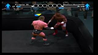 WWE Smackdown vs Raw Gameplay  Triple H vs Shelton Benjamin  First Blood Match [upl. by Kinney]