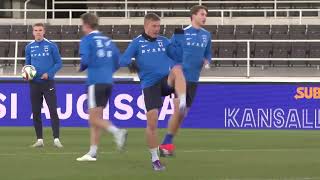 Finland train ahead of group B2 clash against England in Helsinki on Sunday [upl. by Atkins]