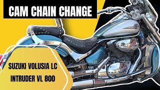 SUZUKI VOLUSIA 800 Cam Chain Change [upl. by Kronfeld626]