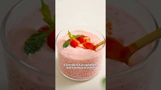 5 ingredient Strawberry Sago 🍓🤤 easyrecipe [upl. by Levitt]