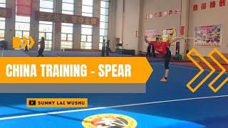 China Wushu Training  Spear [upl. by Elatsyrc496]