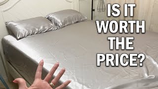 Pure Bedding Satin Sheets Review  Is It Worth The Price [upl. by Stephanie]