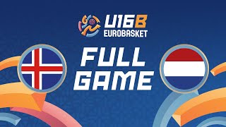 Group Phase Iceland v Netherlands  Full Basketball Game  FIBA U16 EuroBasket 2024 Division B [upl. by Airyk200]