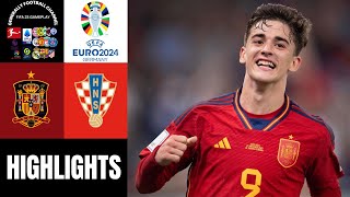 Spanien vs Kroatien UEFAEURO 2024 Gruppenphase Highlights [upl. by Hock]