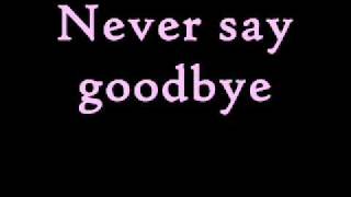 Bon Jovi  Never Say Goodbye Lyrics [upl. by Lener]