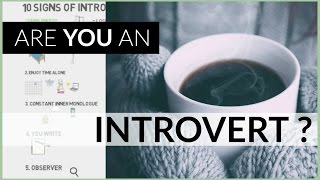 10 Introvert Signs  Personality Type [upl. by Lyreb]