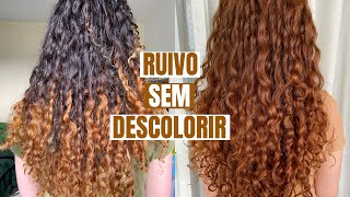 RUIVO EM CASA SEM DESCOLORIR 🧡 [upl. by Scevo]