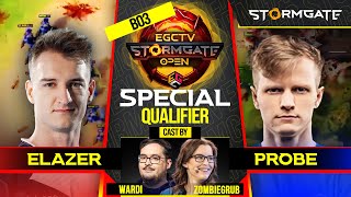 EGCTV Stormgate Open 10k  Special Qualifier for IEM SC2 Participants Elazer vs Probe Bo3 [upl. by Amerd]