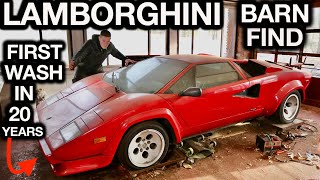 First Wash in 20 Years Lamborghini Countach Most Disgusting Super Car Disaster Detail [upl. by Funk]