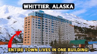 Whittier Alaska The Town Where Everyone Lives in One Building  Isolated from the World [upl. by Yornek]