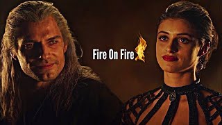 fire on fire 🔥♡ Geralt e Yennefer tradução [upl. by Melba]